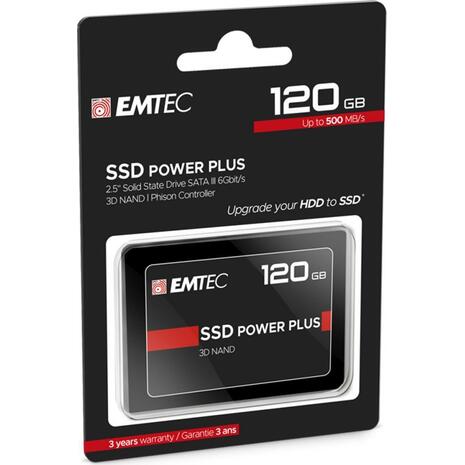 Εσωτερικός Σκληρός Δίσκος SSD EMTEC 120 GB POWER PLUS 3D NAND 2.5''